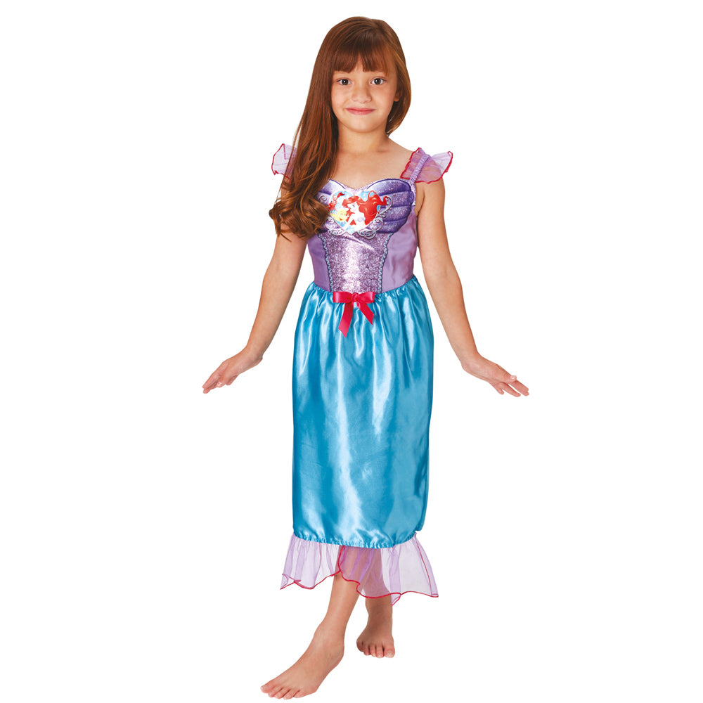 Disney Ariel Sequin Classic Costume Dress Up Party Cosplay Outfit Size 3-5y