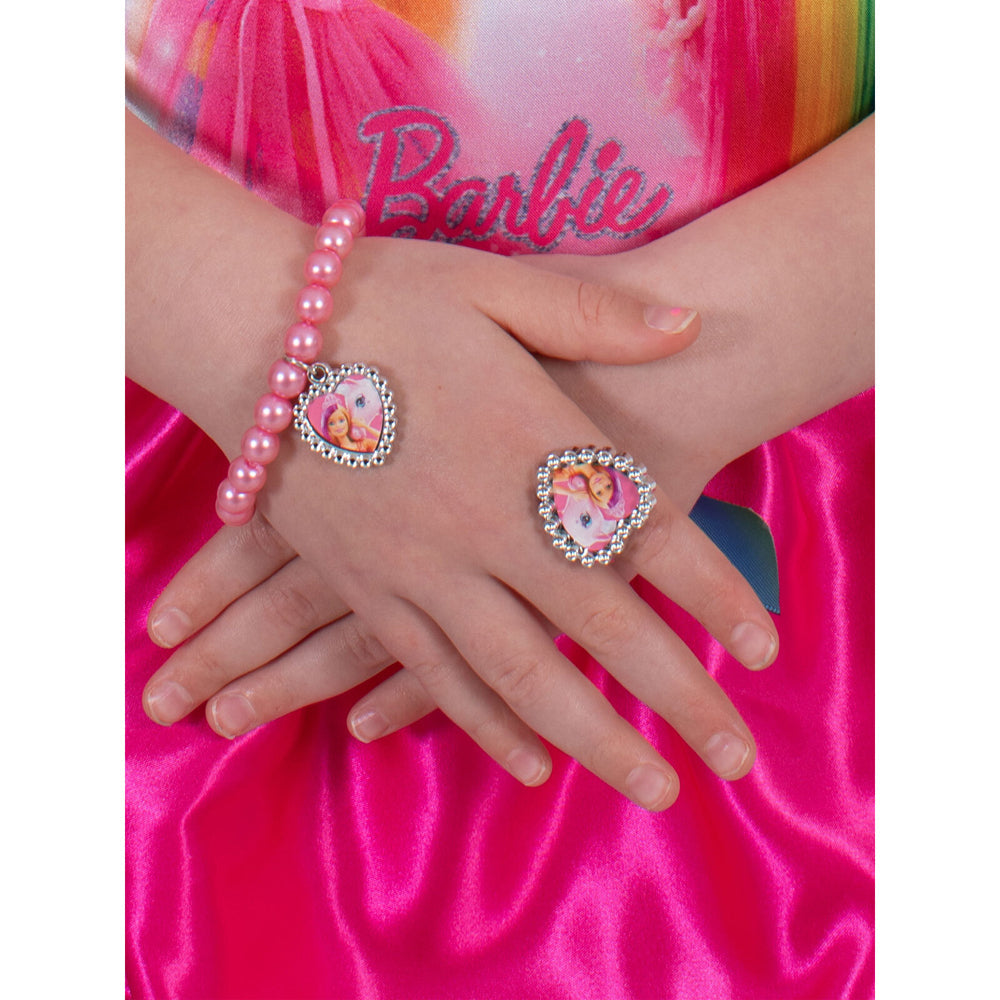 Mattel 2pc Barbie Bracelet & Ring Set Dress Up Accessory Child — image 2