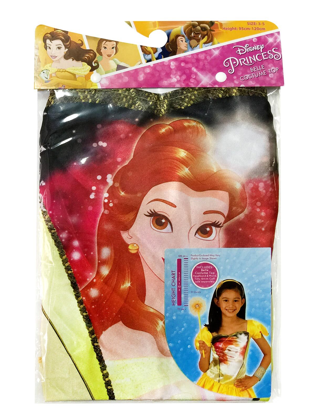 Disney Belle Princess Top Kids/Girls Dress Up Halloween Party Costume Size 3+ (2 Pack) — image 4