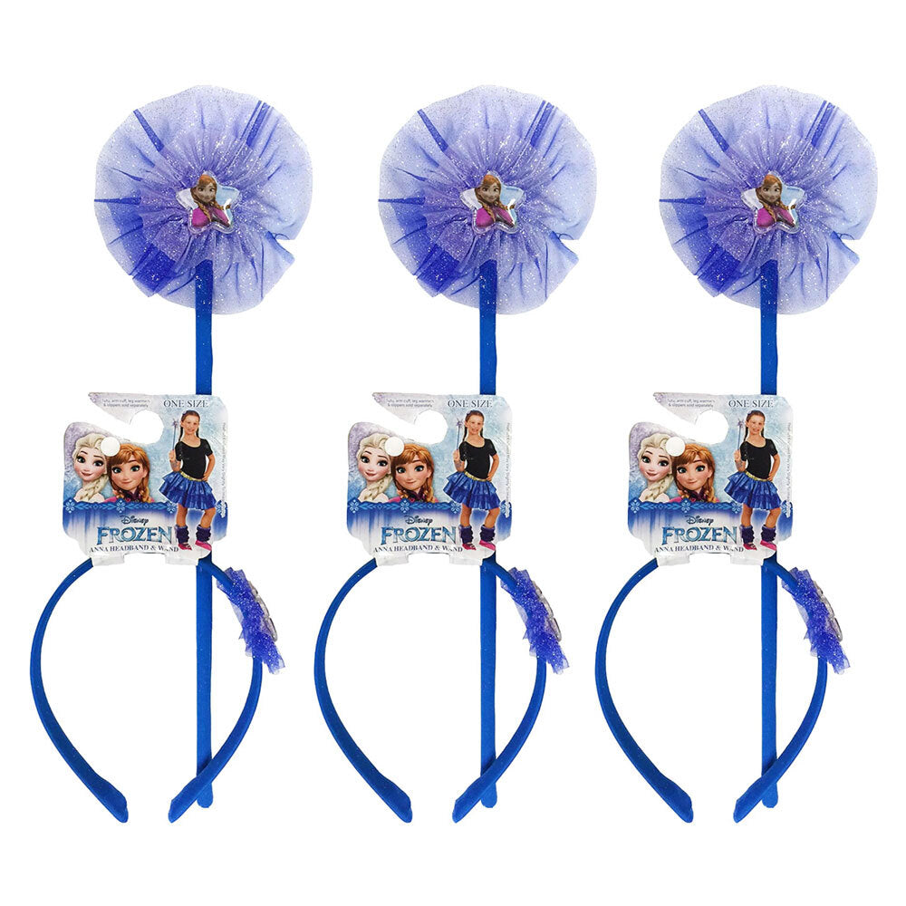 Disney Frozen Anna Headband & Wand Kids/Girls Dress Up Costume Accessory (3 Pack)