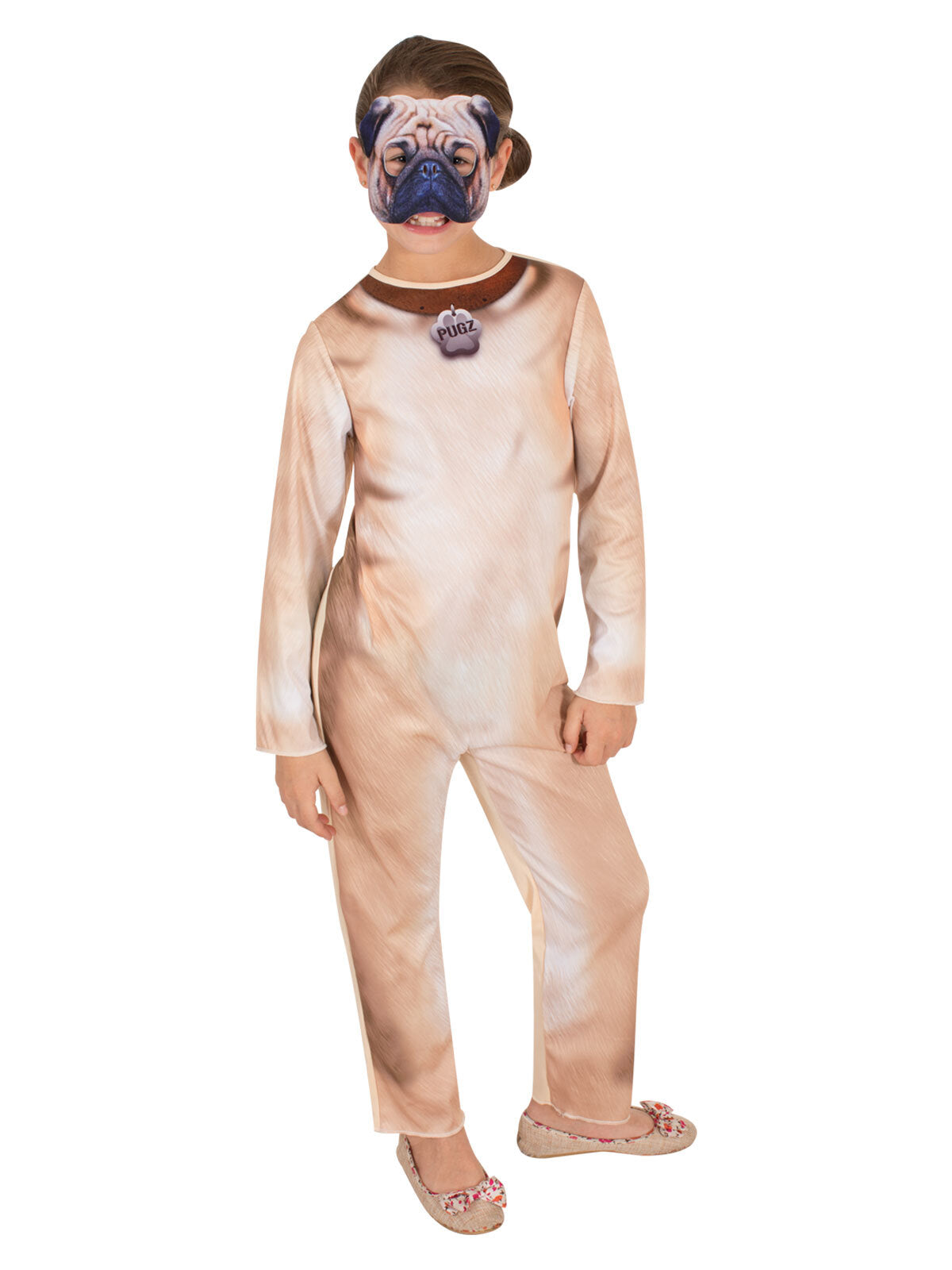 Rubies Pug Dog Unisex Kids Puppy Dress Up Party Costume Animal Jumpsuit Size 3-5 — image 2