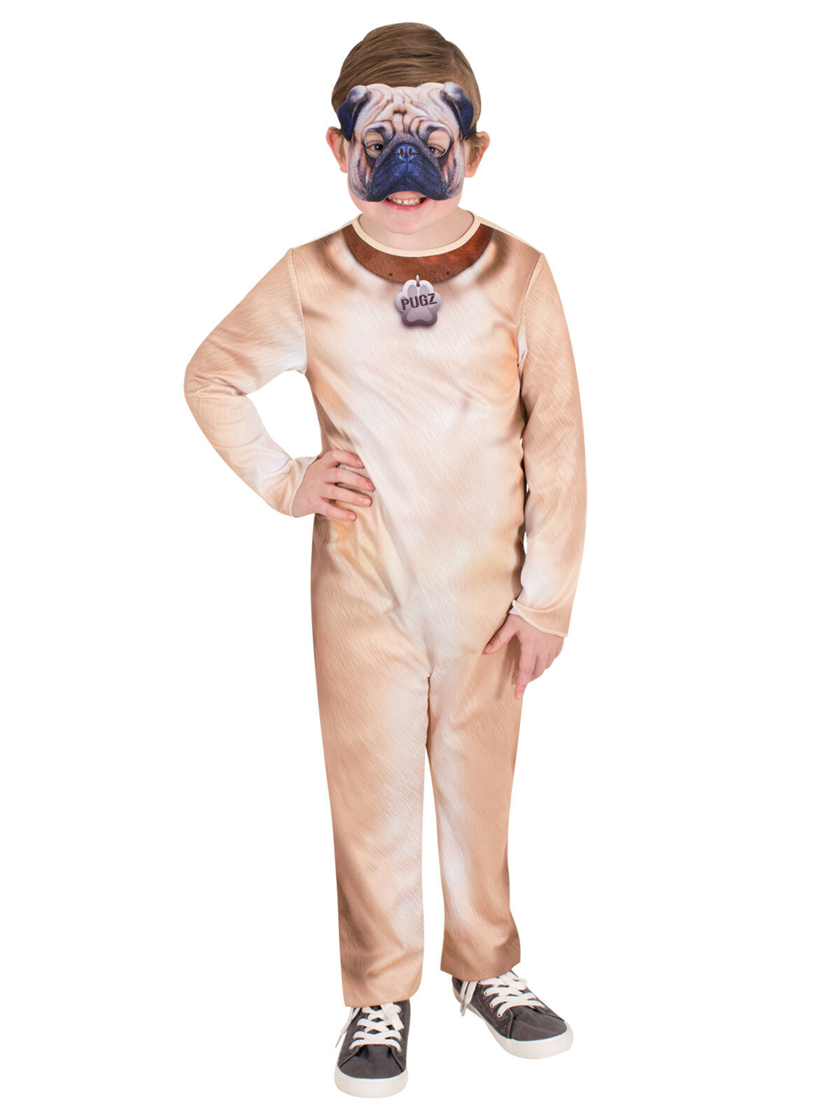 Rubies Pug Dog Unisex Kids Puppy Dress Up Party Costume Animal Jumpsuit Size 3-5 — image 3
