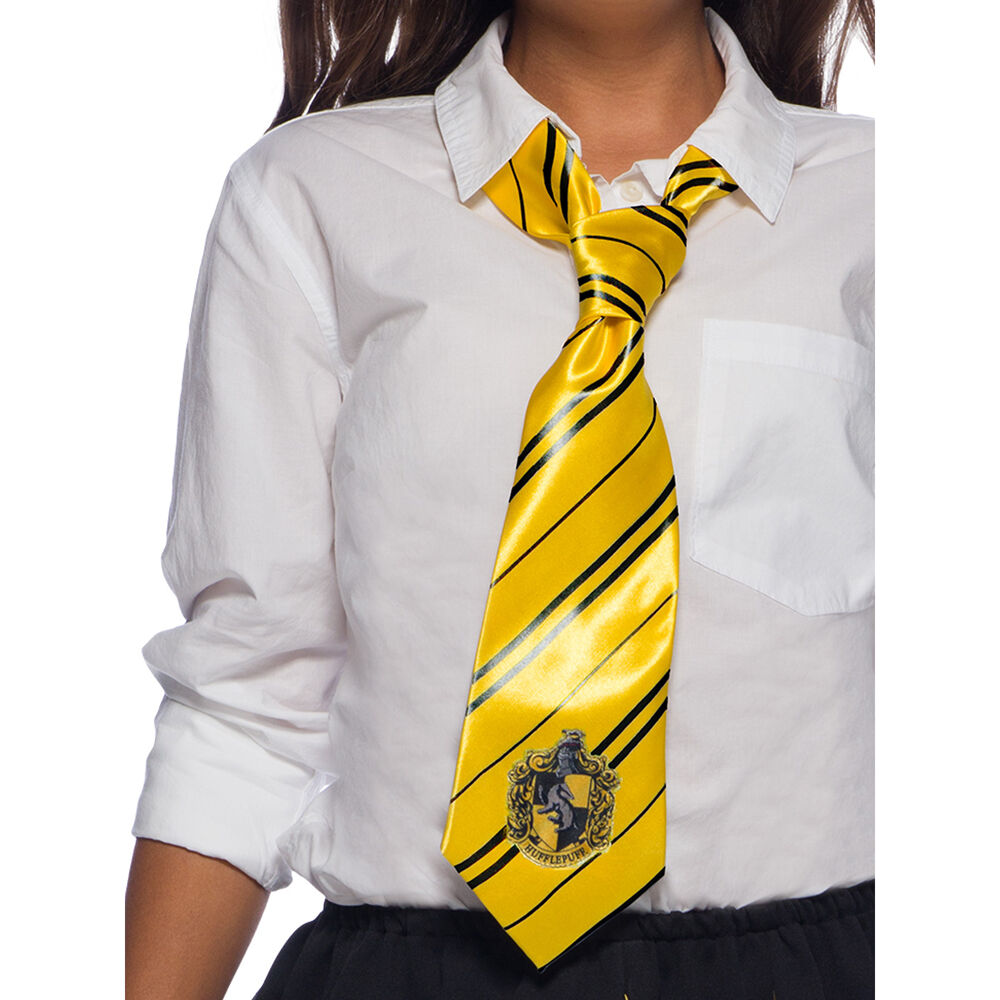 Harry Potter Costume Party Accessory Unisex Adult Hufflepuff Wizard Satin Tie — image 2