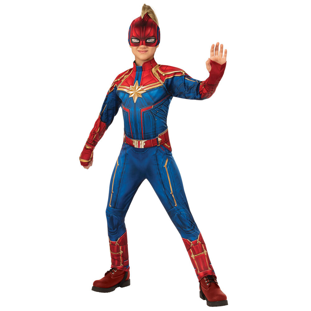Marvel Captain Marvel Deluxe Hero Suit Fancy Dress Up Kids Costume Size 3-5y — image 3