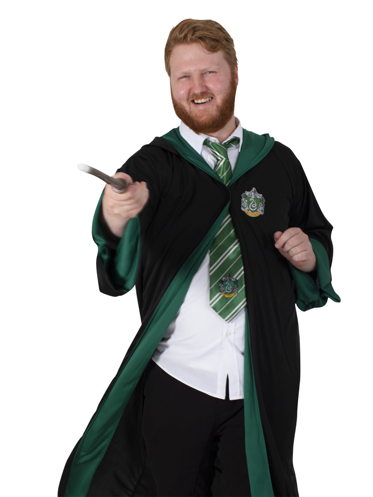 Disney Harry Potter Slytherin Hooded Hogwarts Adult Wizard Robe Party Costume Size STD — image 3