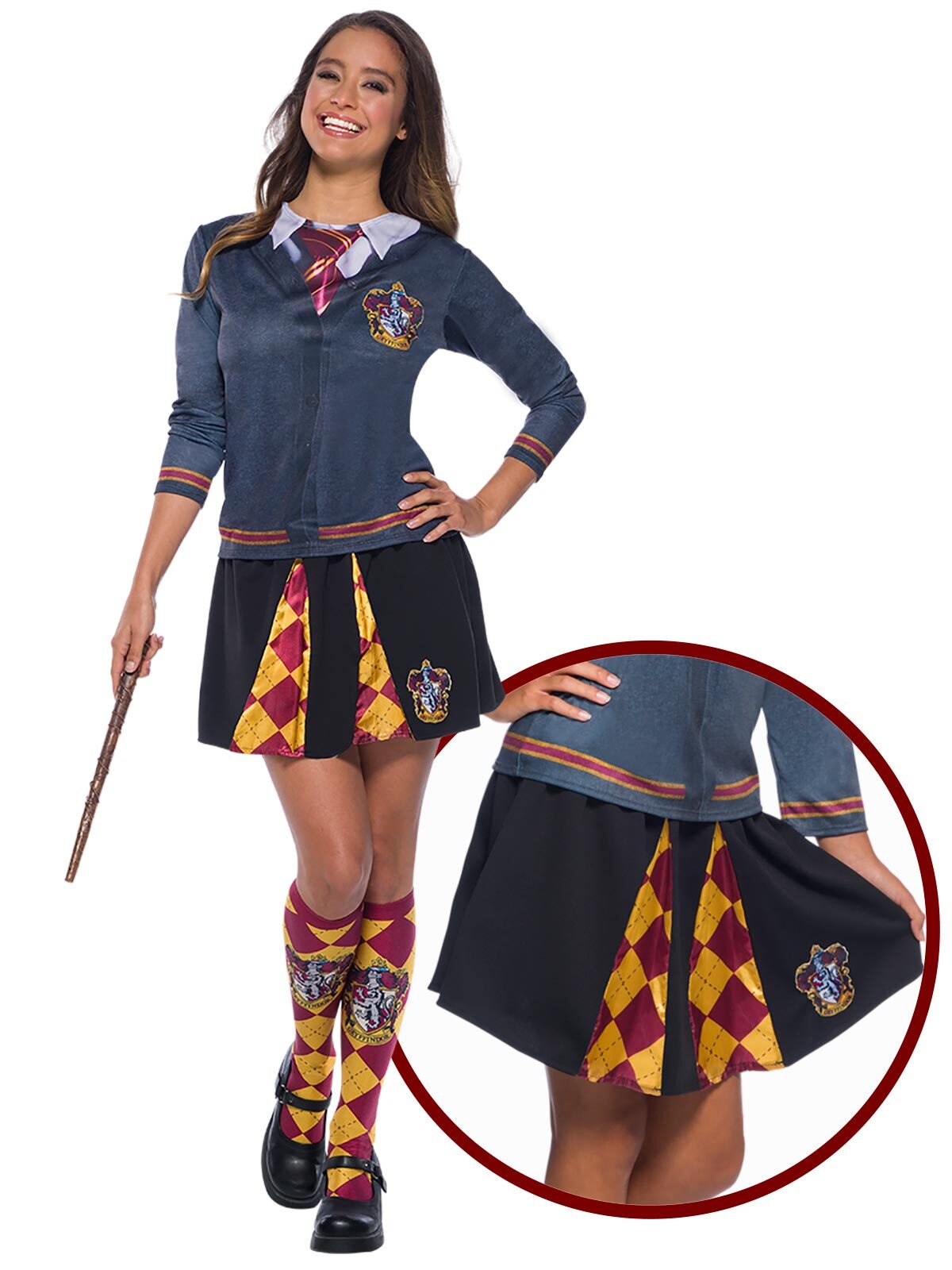 Harry Potter Gryffindor Teen/Adult Skirt Dress Up Party Costume Womens One Size — image 3