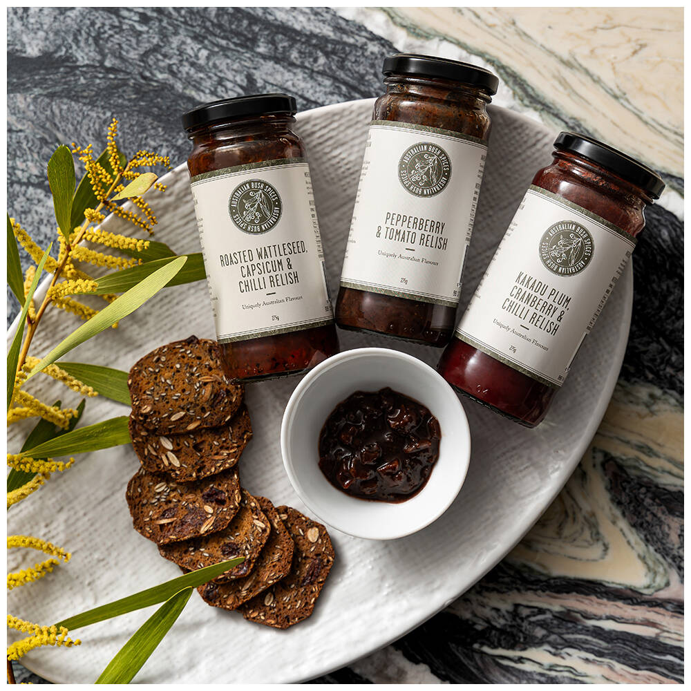 Australian Bush Spices Roasted Wattleseed, Capsicum & Chilli Relish 275g Spread — image 2