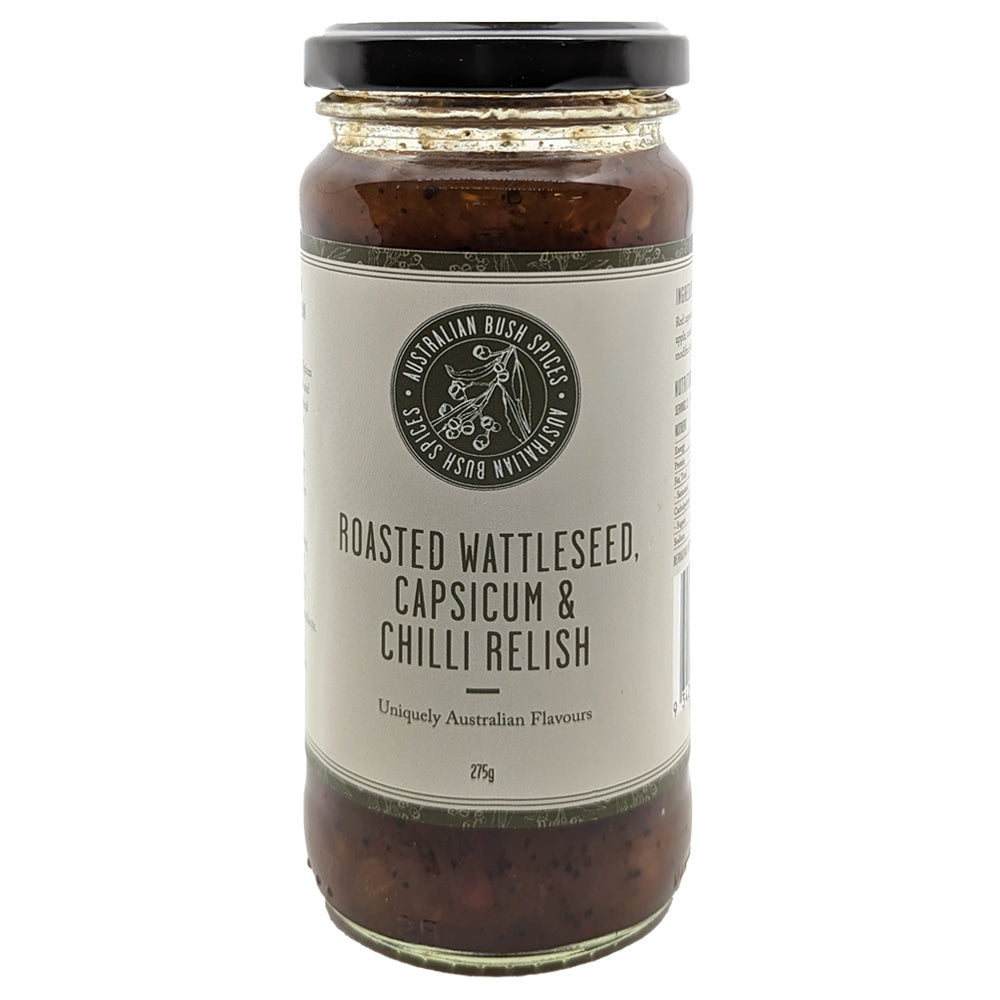 Australian Bush Spices Roasted Wattleseed, Capsicum & Chilli Relish 275g Spread