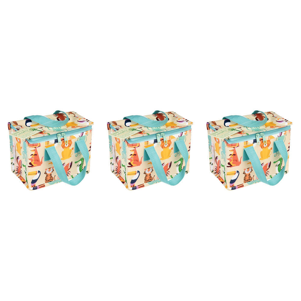 Rex London Kids Insulated Lunch Bag Storage 21x16cm Colourful Creatures (3 Pack)