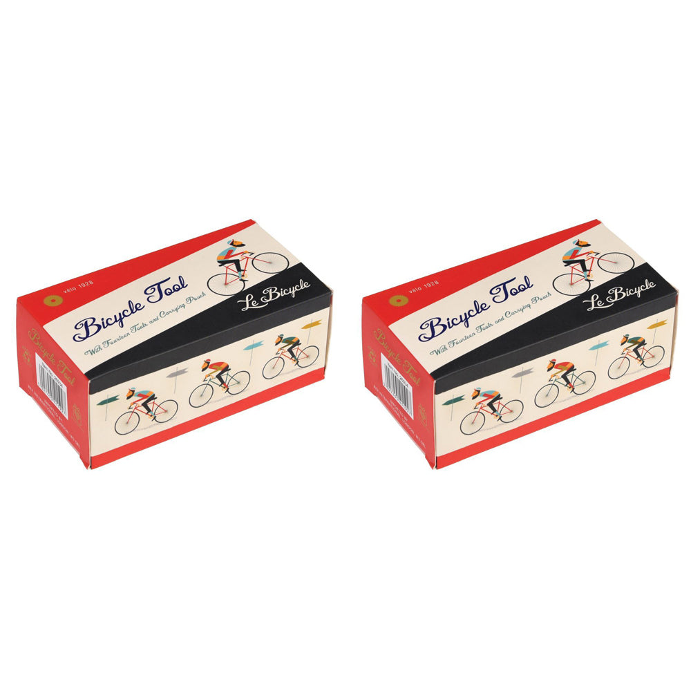 Rex London Le Bicycle Portable On The Go Bike/Cycling Repair Tool Kit Set (2 Pack)