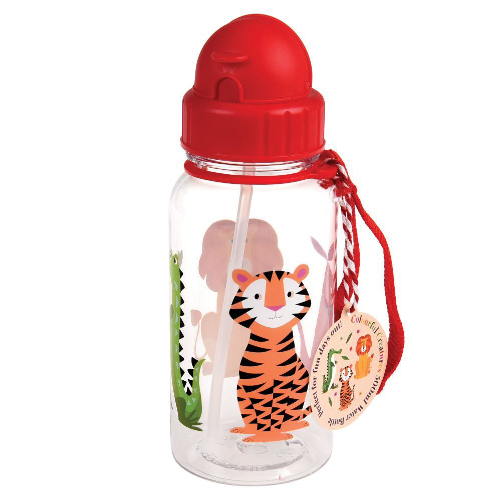 Rex London Kids/Child 500ml Plastic Water Bottle Tumbler Colourful Creatures (2 Pack) — image 2
