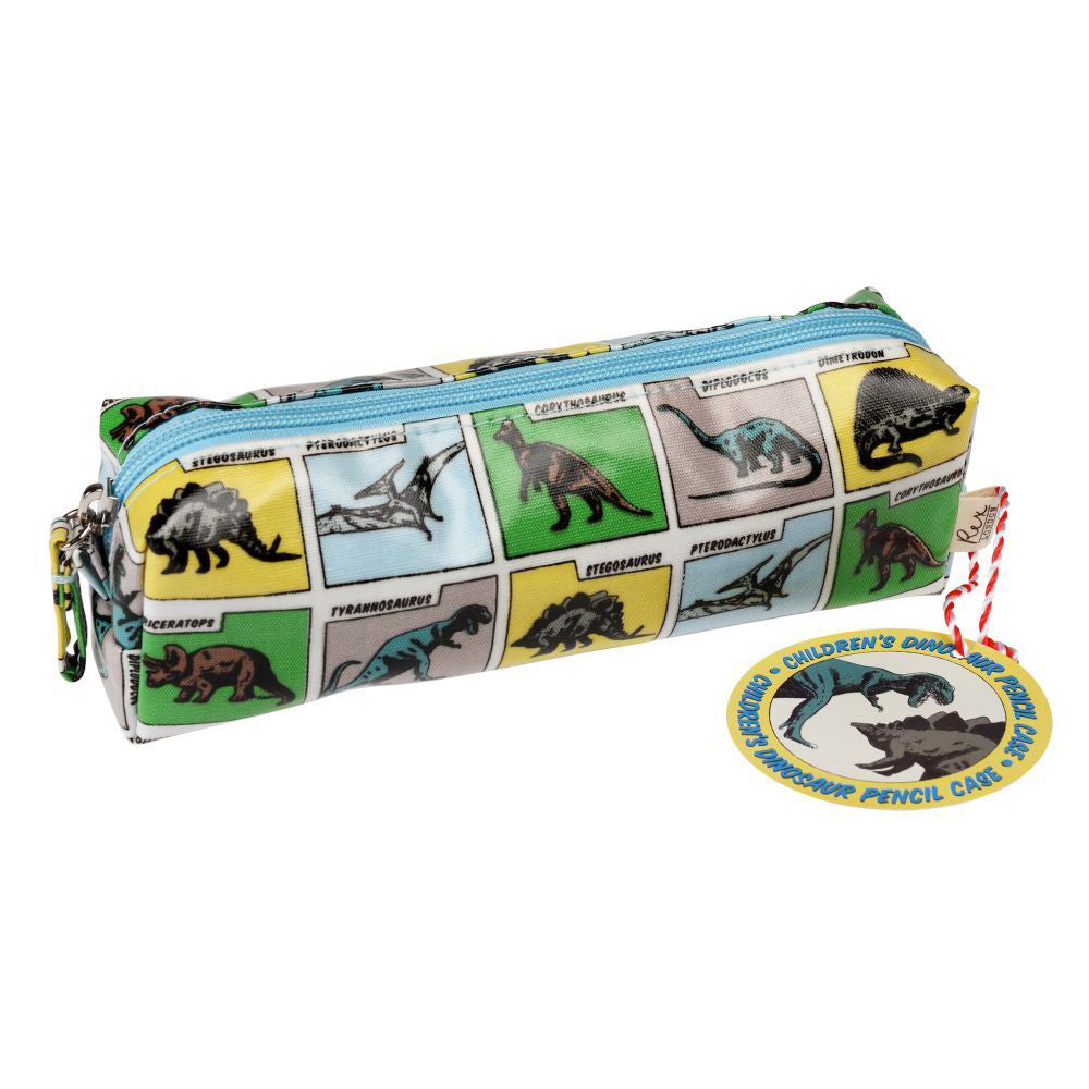 Rex London Pencil Case w/ Zipper Stationery Organiser 21cm Prehistoric Land