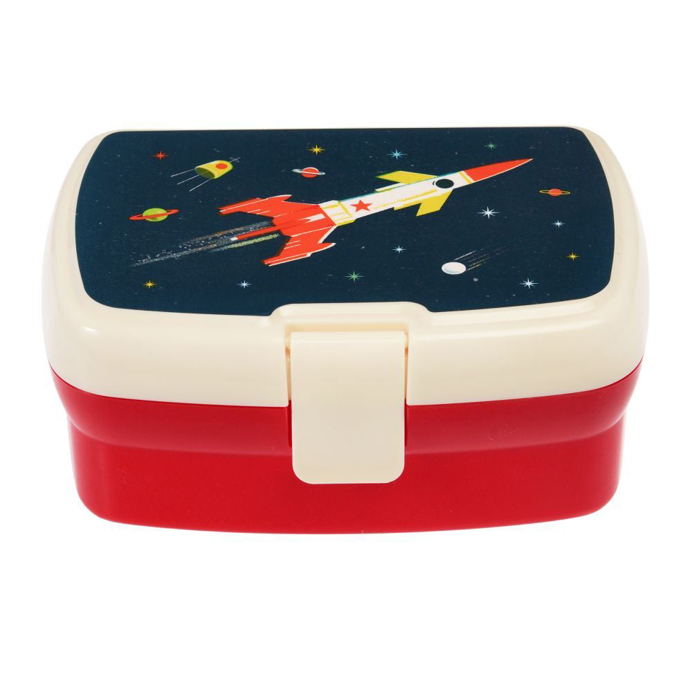 Rex London Kids/Children Plastic Food Lunch Box Rectangle 17x13cm Space Age (2 Pack) — image 2