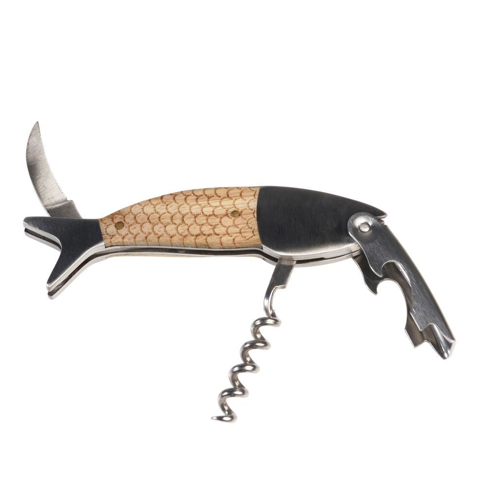 Rex London Stainless Steel Fish Corkscrew in a Tin Bottle/Beverage Opener — image 3