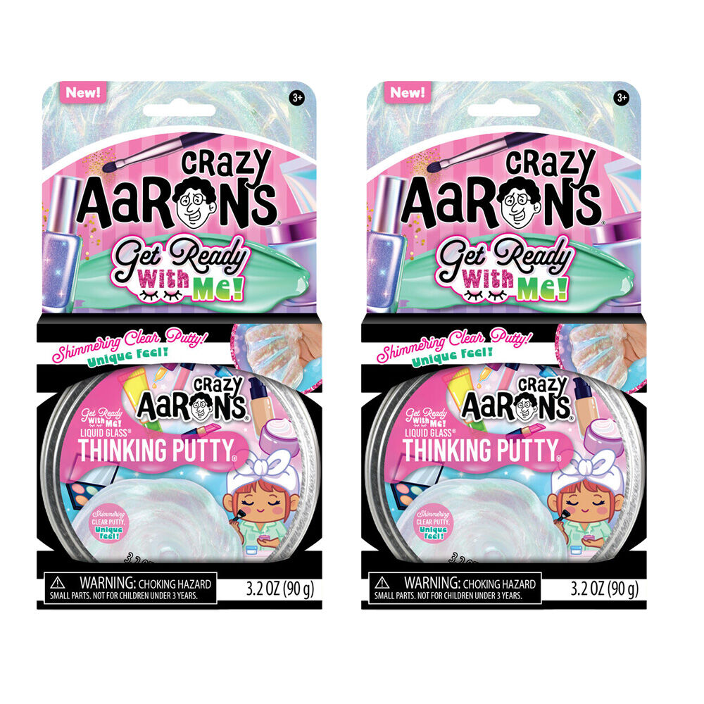 Crazy Aarons Trenserrers Get Ready With Me Putty 4In Tin Kid Sensory Toy 3y+ (2 Pack)
