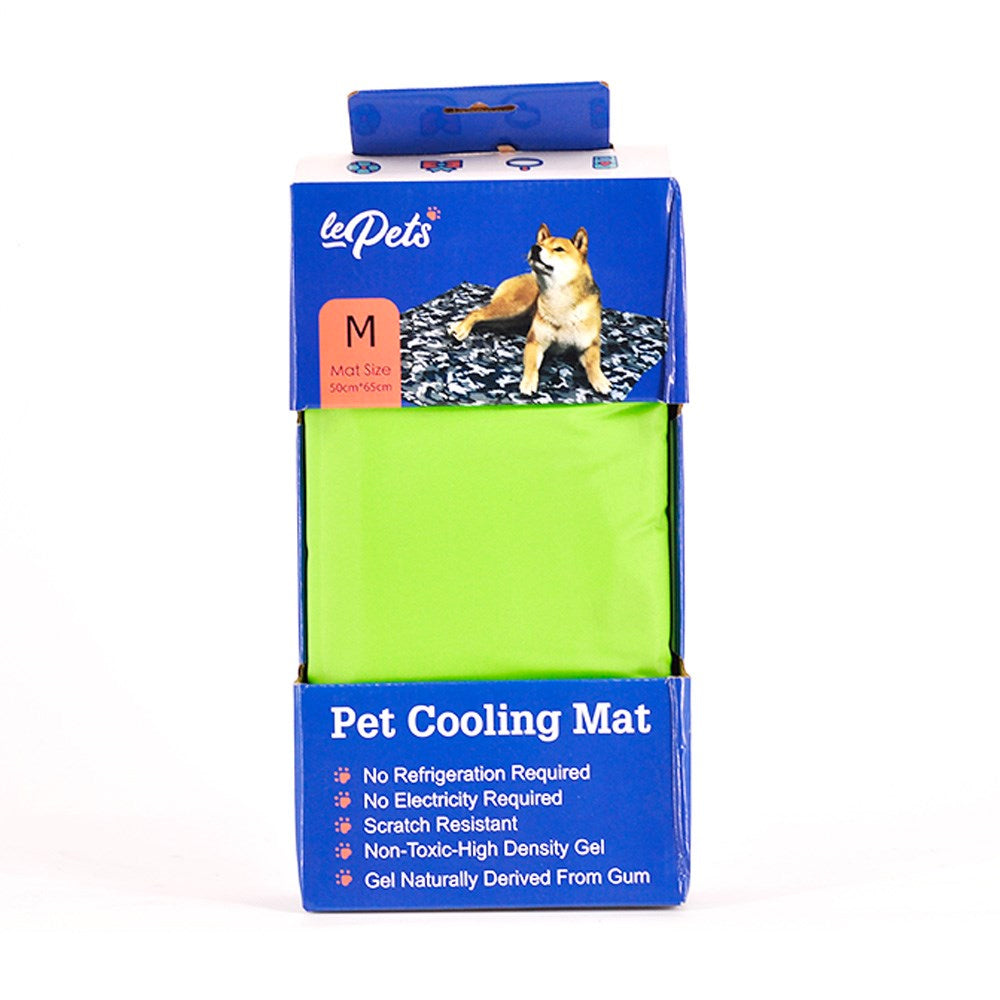 Lepets 40x65cm Green Pet Cooling Mats/Pad Dog/Puppy Bed Comfort Cushion Medium