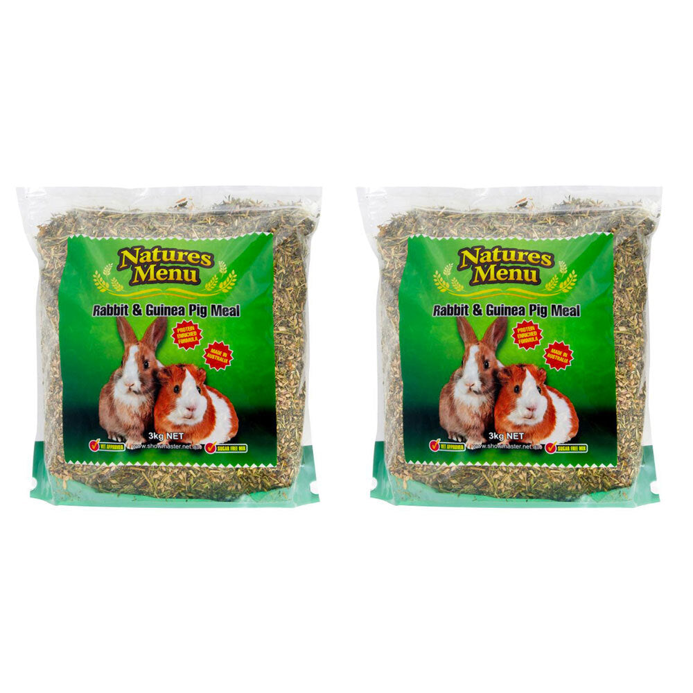 Natures Menu Rabbit & Guinea Pig Meal Small Animal Food 3KG (2 Pack)