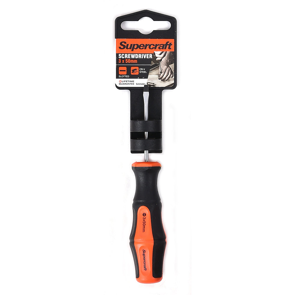 Supercraft CR-V Steel Precision Screwdriver Slotted/Flat Head 3x50mm DIY (2 Pack) — image 2