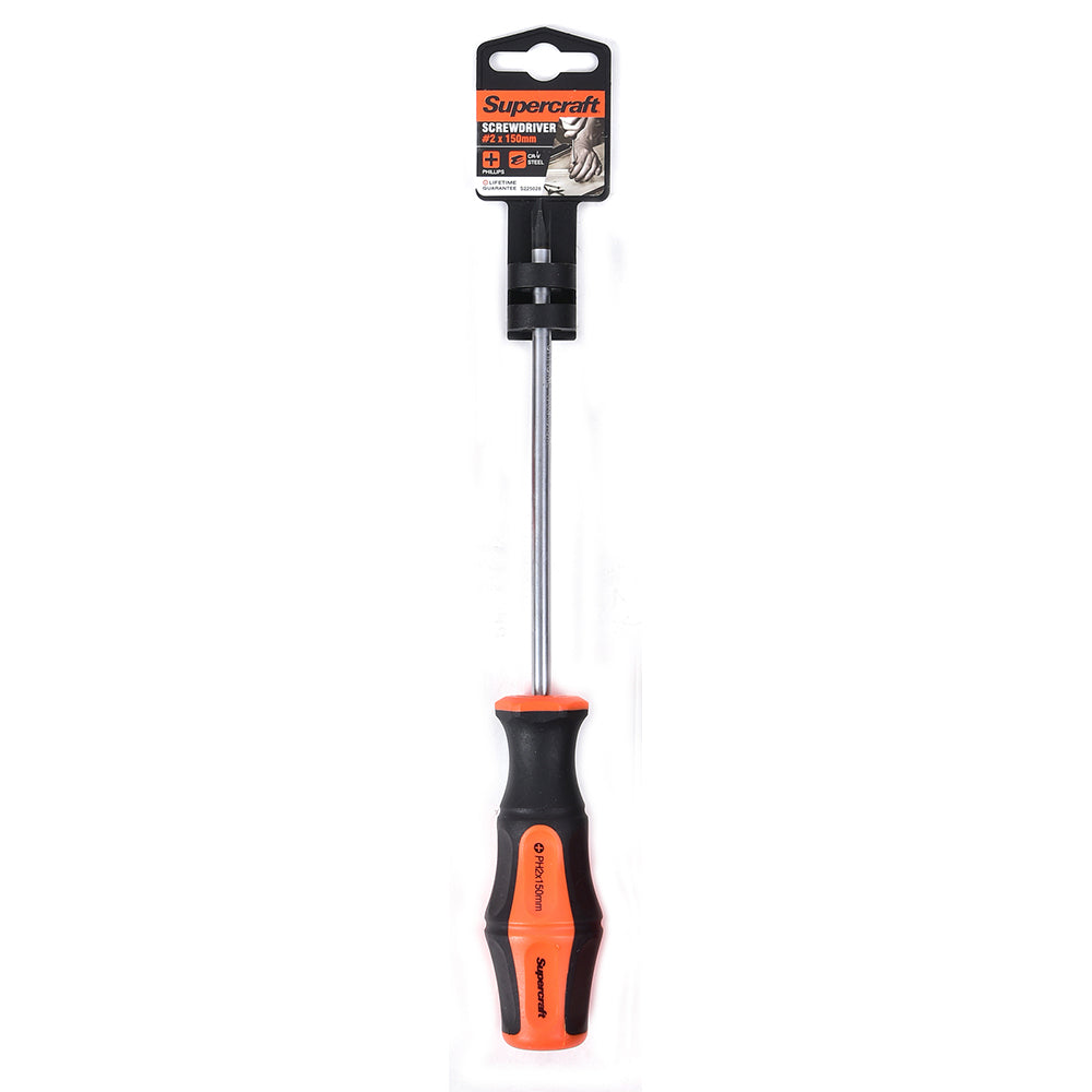 Supercraft CR-V Steel Precision Screwdriver Phillips Head #2 6x150mm Home DIY