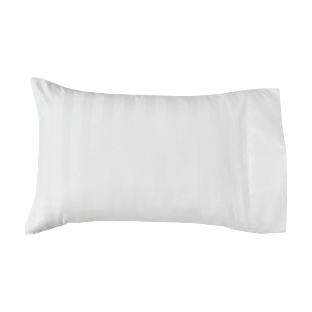 Grosvenor House 500TC Cotton Hotel Stripe Standard Pillowcases White (2 Pieces) — image 2