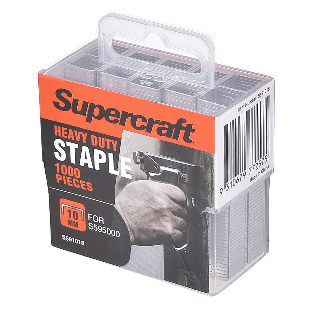 Supercraft Wood/Timber Heavy Duty DIY Staples For S595000 Stapler (1000 Pieces) — 10mm