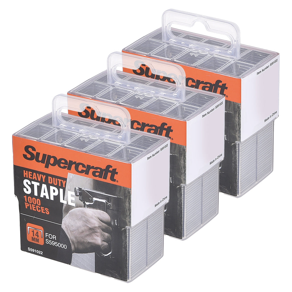 Supercraft Wood/Timber Heavy Duty DIY Staples 14mm For S595000 Stapler (3000 Pieces)