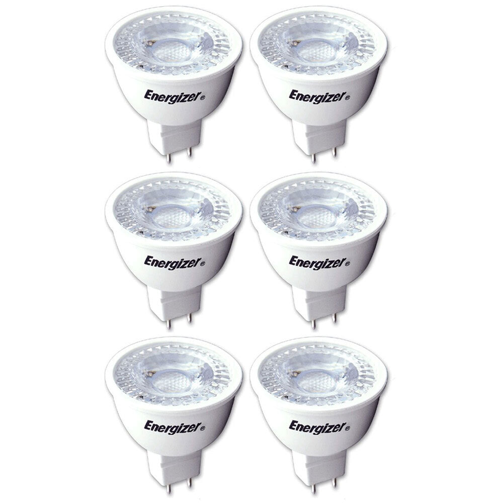 Energizer LED GU5.3/MR16 5W/345LM Warm White Downlight Spot Lightbulb Bulb (6 Pack)