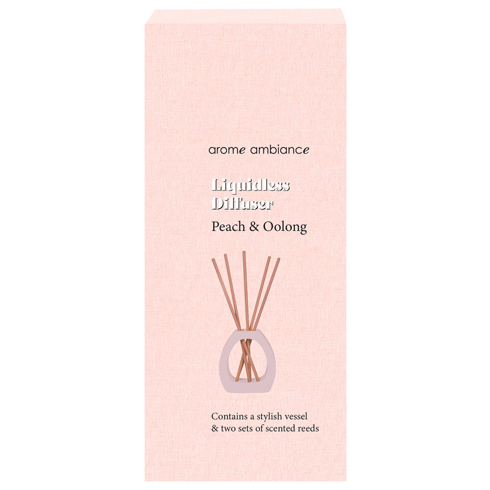 Arome Ambiance Arch Series Liquidless Peach Oolong Scent Reed Diffuser Set — image 2