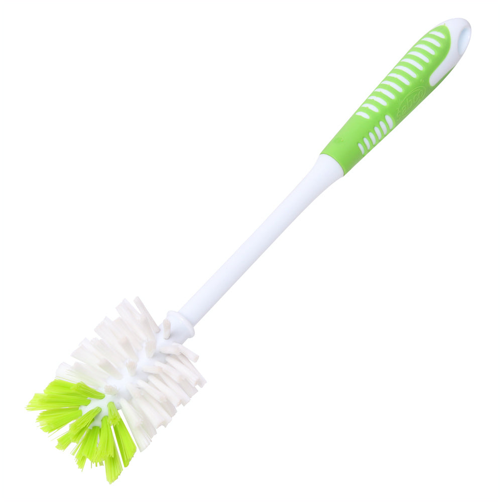 Sabco Soft Grip 33x7cm Cleaning Brush For Bottle/Vase/Glassware White/Green — image 2