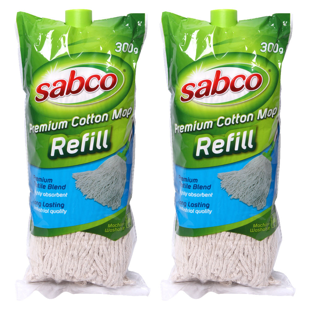 Sabco Cotton Mop Refill For Sabco Cottom Mop (2 Pack)