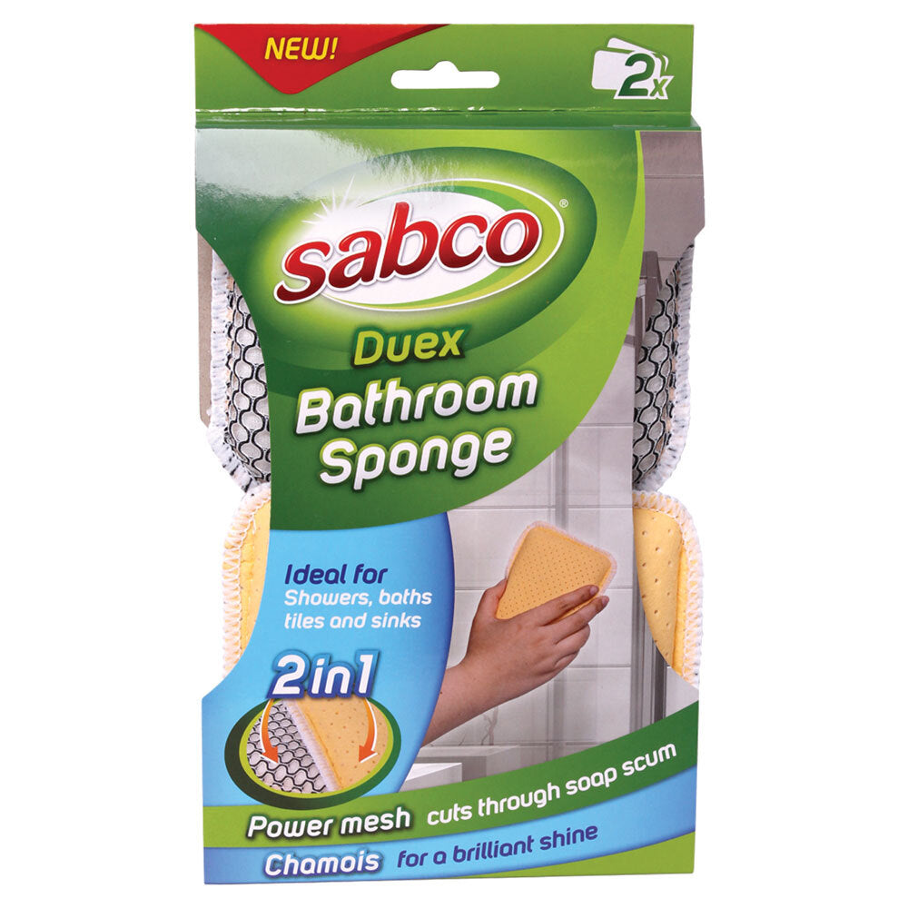 Sabco 2pc Sabco Duex Bathroom/Shower/Sink Mesh Soap Scum Sponge/Scrub Cleaning Pad (4 Pack) — image 3