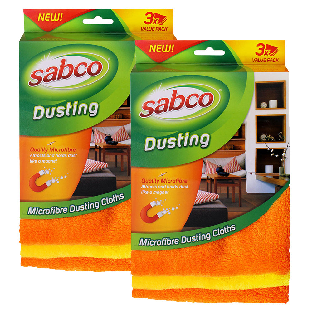 Sabco Cleaning 30x40cm Microfibre Dusting Cloth Kitchen/Home Surface Cleaner (6 Pieces)