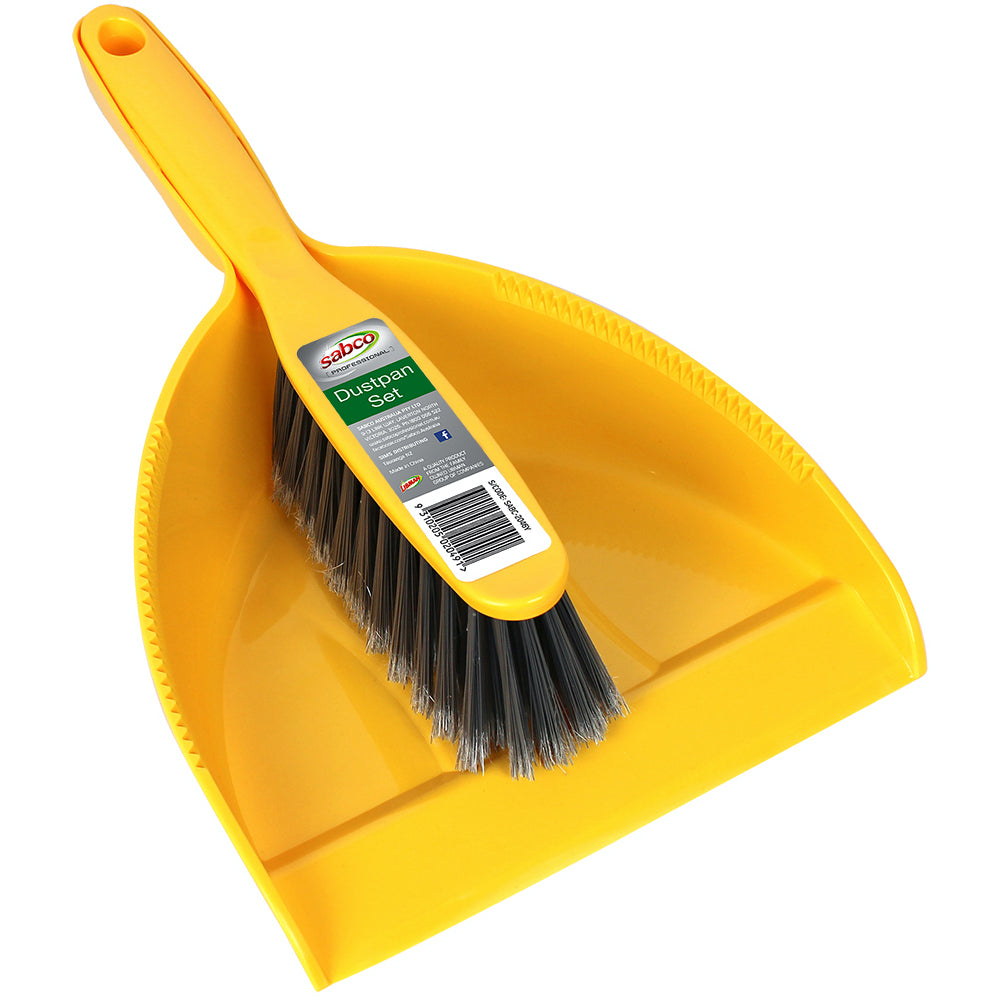 Sabco Professional Dustpan Set Yellow Home/Kitchen/Bathroom Cleaning/Dusting