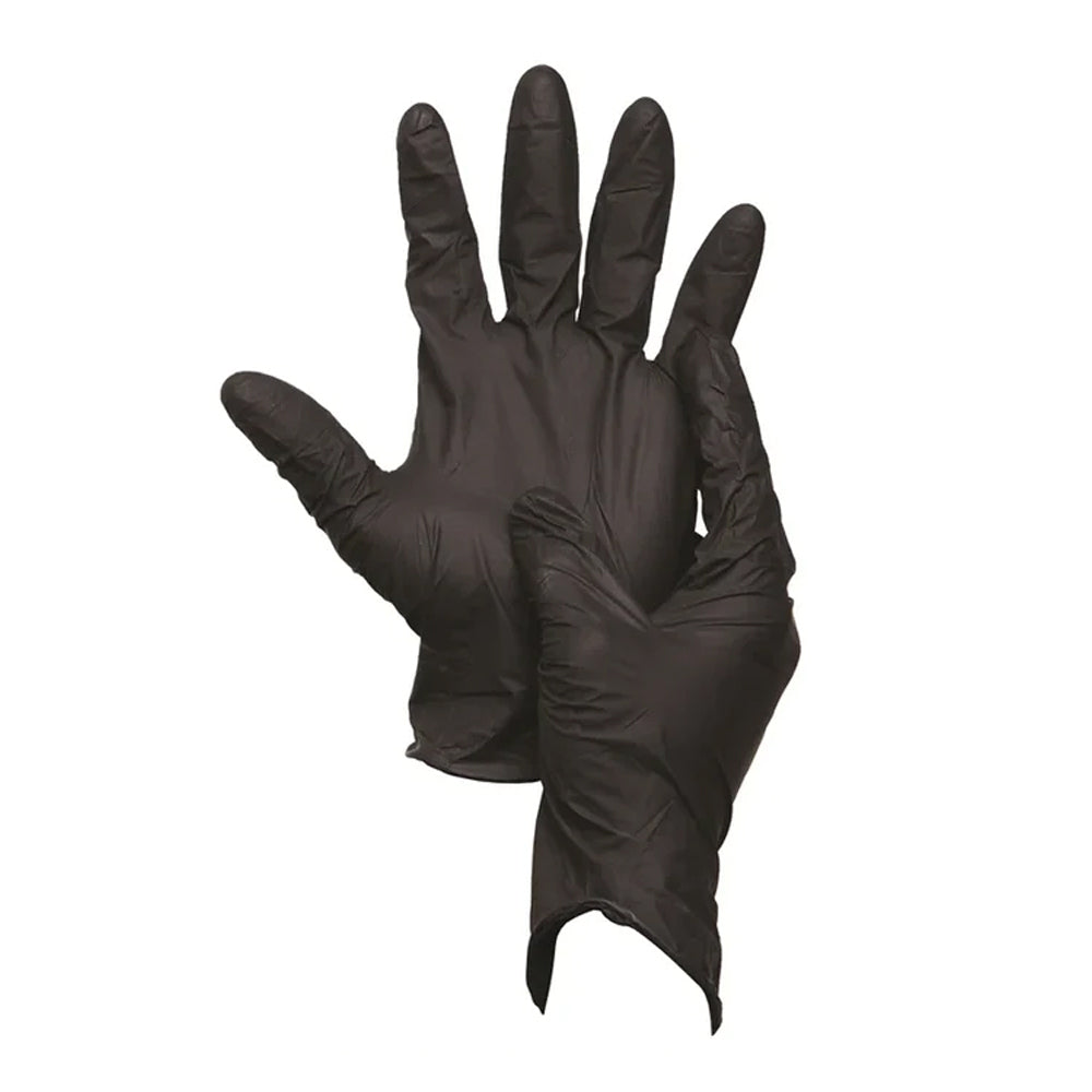 Sabco Professional Nitrite Medium Commercial Grade Disposable Gloves Black (200 Pack) — image 3