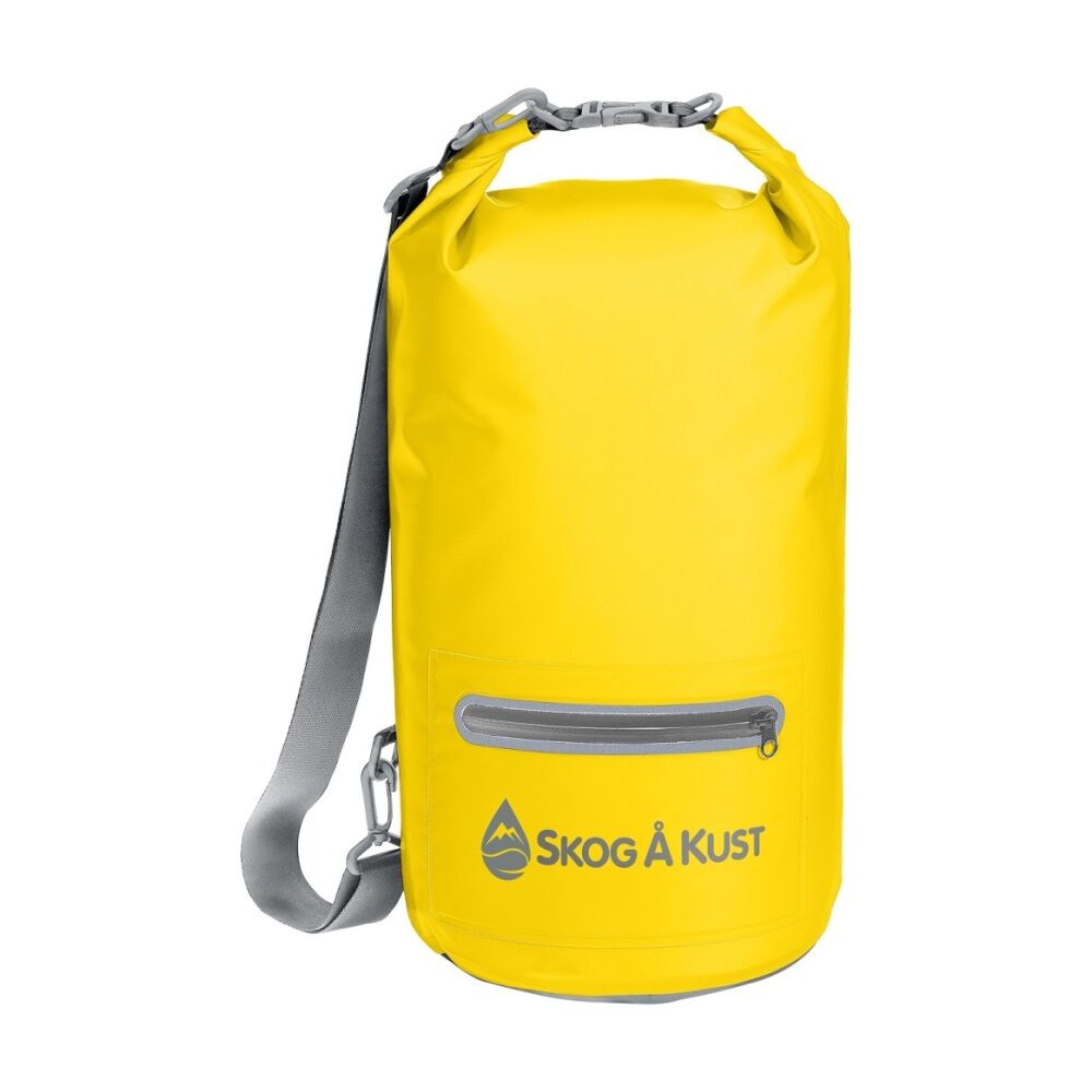 Skog A Kust Waterproof DrySak Yellow Dry Bag With Splash-Proof Pocket 20L
