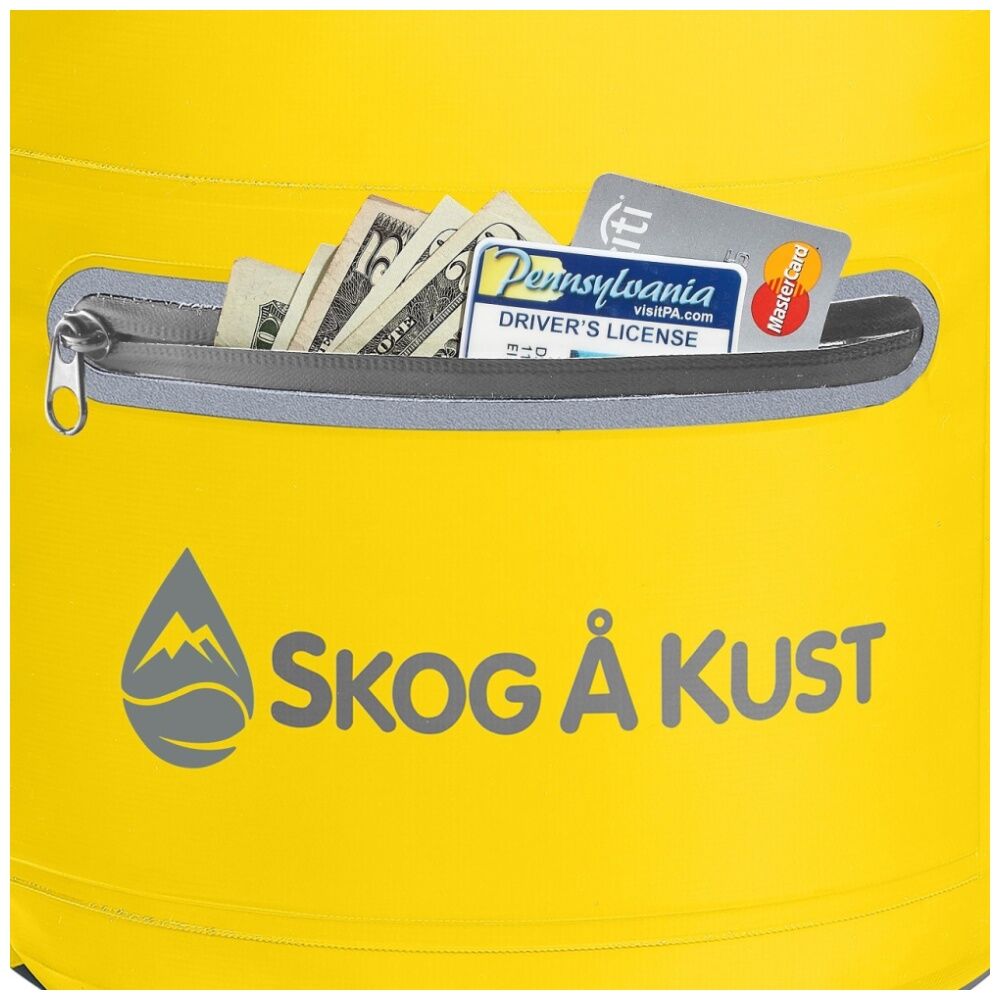 Skog A Kust Waterproof DrySak Yellow Dry Bag With Splash-Proof Pocket 20L — image 4