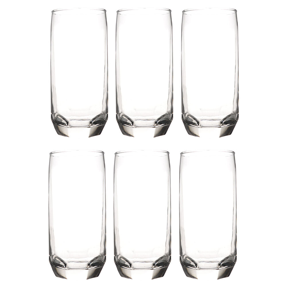 Artcraft Sapphire Hi-Ball Juice/Wine Drinking Glass Drinkware 385ml Clear (6 Pieces)