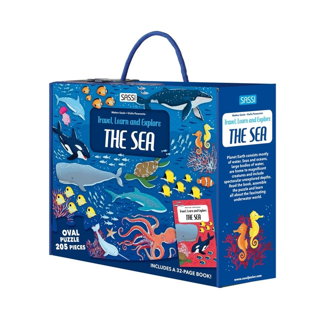 Sassi Junior The Sea Educational Jigsaw Puzzle & Book Game Set Kids 6y+ (205 Pieces)