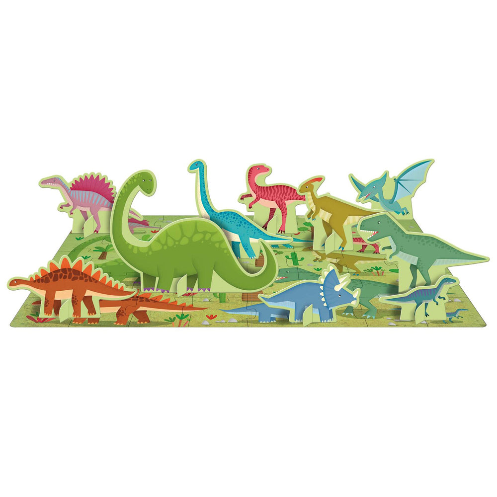 Sassi Junior Learn Words Dinosaurs 3D Puzzle & Book Jigsaw Game Set Kids 4+ (40 Pieces) — image 2
