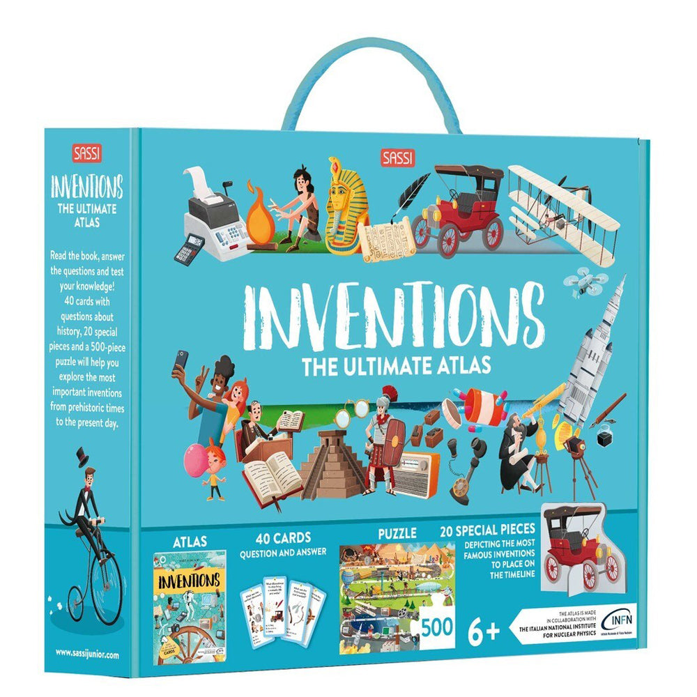 Sassi Kids/Children Fun Play The Ultimate Atlas & Puzzle Set Inventions 6+ (500 Pieces)