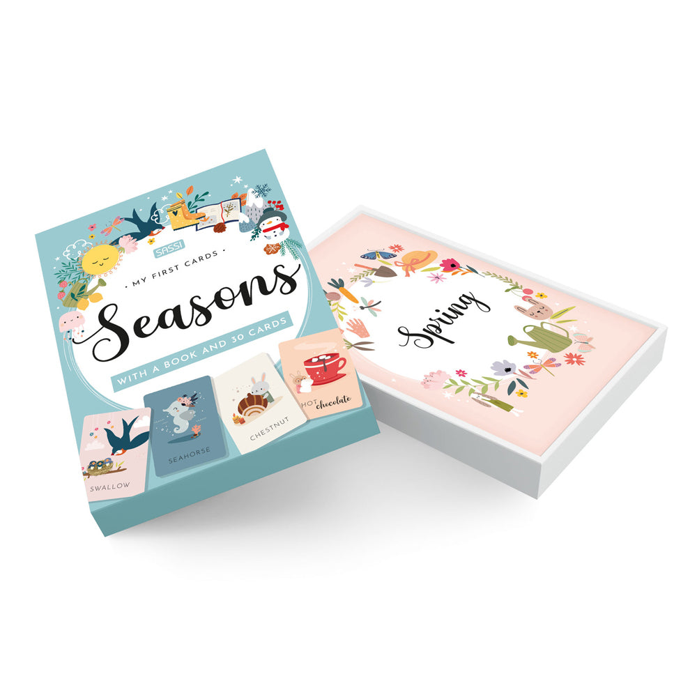 Sassi My First Cards Seasons w/ 32-Page Educational Book Kids/Children 4y+ (30 Pieces)