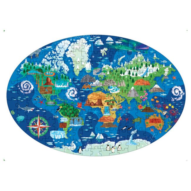 Sassi Travel Learn & Explore Kids Puzzle & Book Set The Wonders of Nature (205 Pieces)