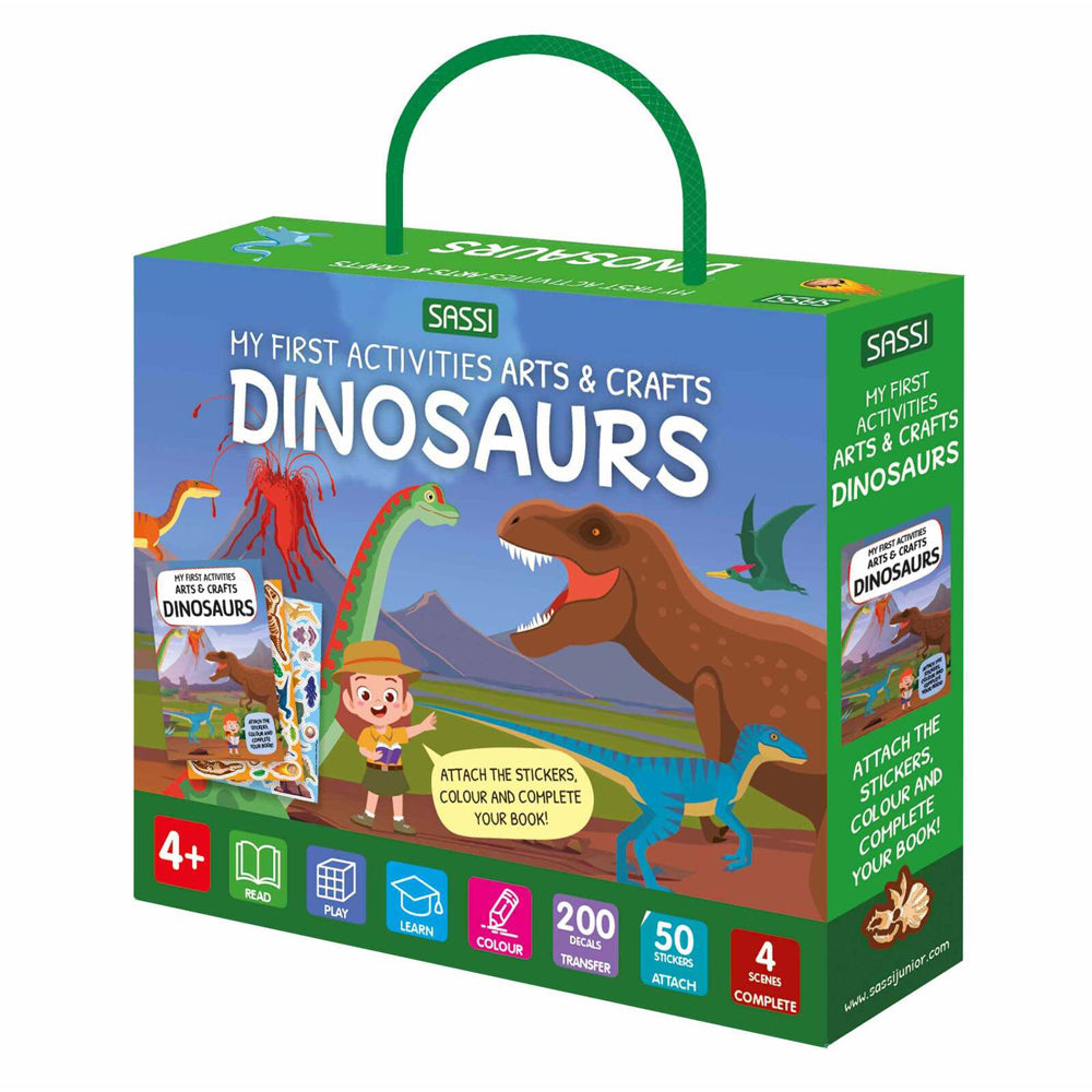 Sassi Arts & Crafts Kids/Children Sticker Activity/Colouring Book Dinosaurs 4y+
