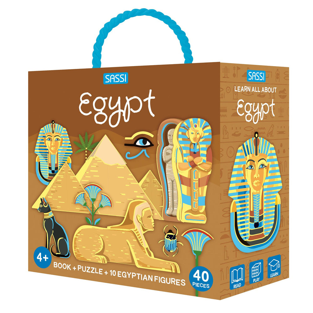 Sassi Egypt Kids/Children Fun Play 3D Jigsaw Puzzle & Learning Book Set 4y+ (40 Pieces)