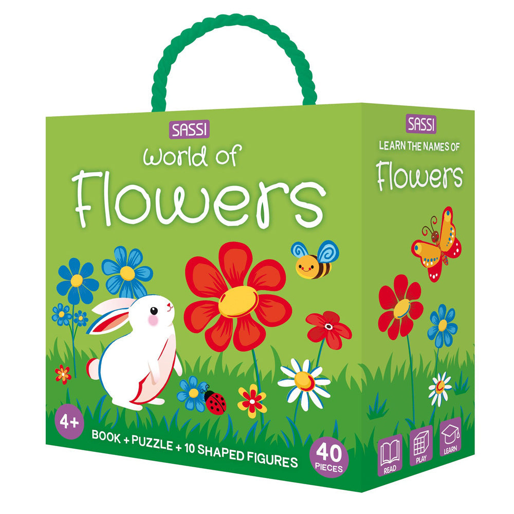Sassi Learn all about The Flowers 3D Puzzle and Book Set Interactive Toy 4+ (40 Pieces)