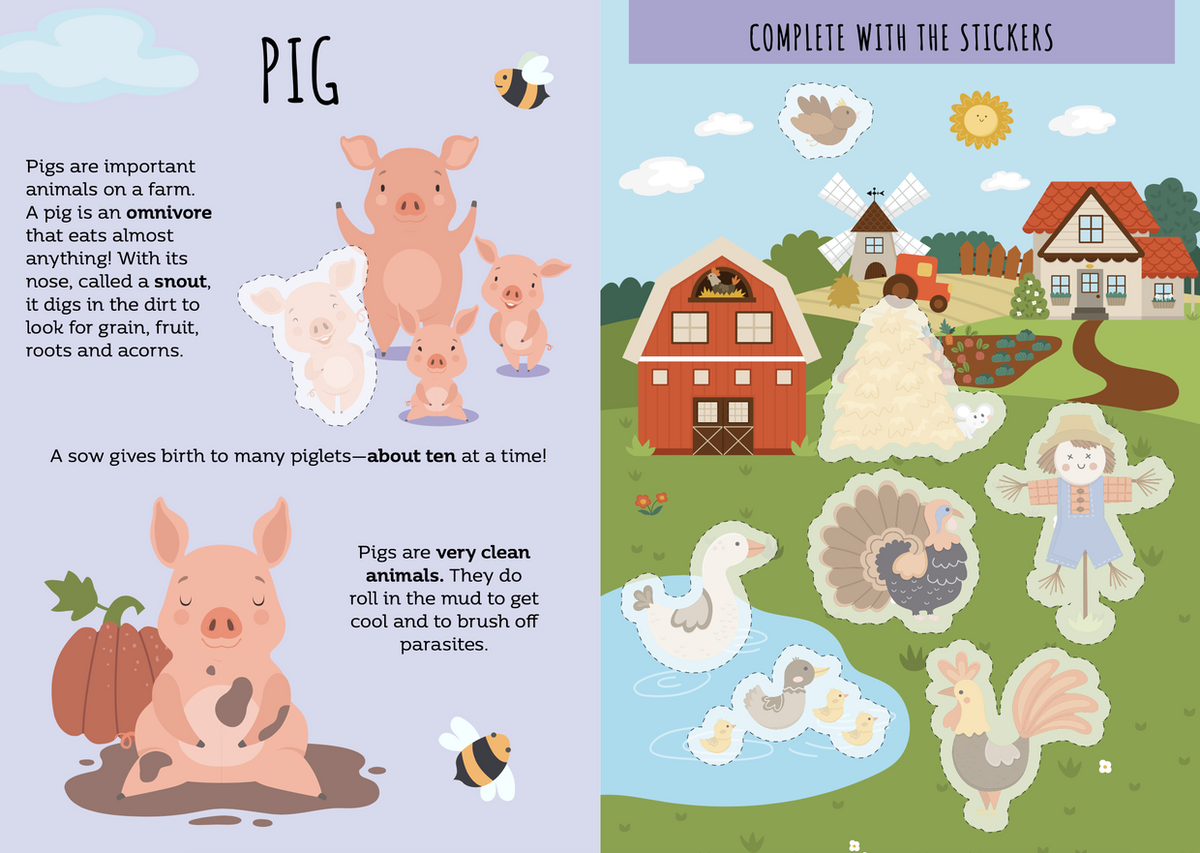 Sassi Stickers & Activities Book Kids/Children Learn Play Read The Farm 3y+ (3 Pack) — image 3