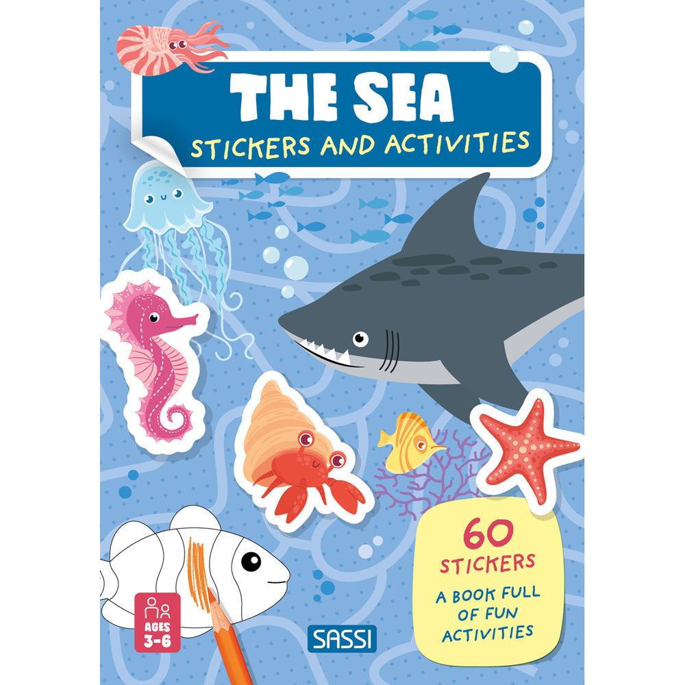 Sassi Stickers & Activities Book Kids/Children Learn Play Reading The Sea 3y+ — image 3