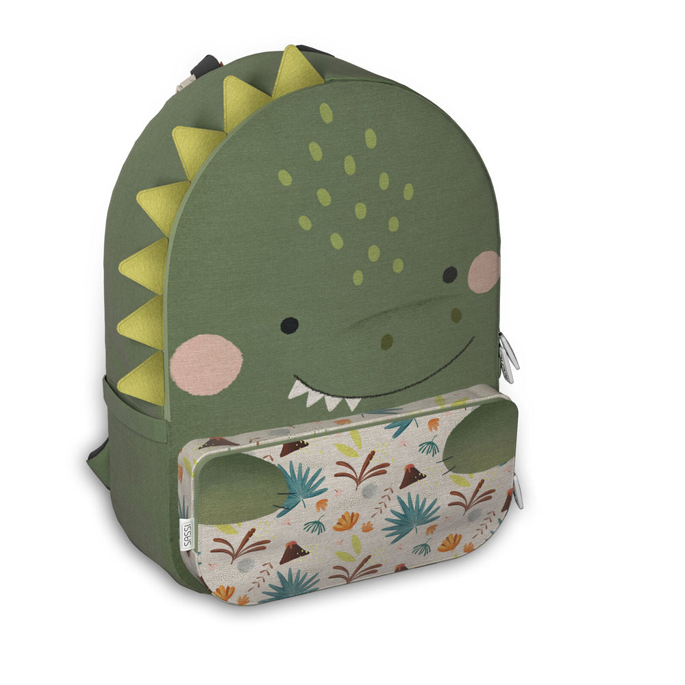 Sassi A4 Junior Cotton Kids/Childrens School Backpack Cracky the Dinosaur 3+