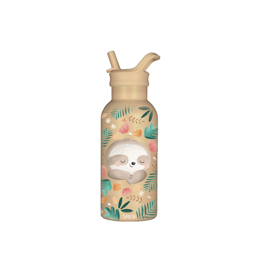Sassi Vacuum Insulated Drink Bottle 350 ml Gnawy The Sloth 12m+ Stainless Steel