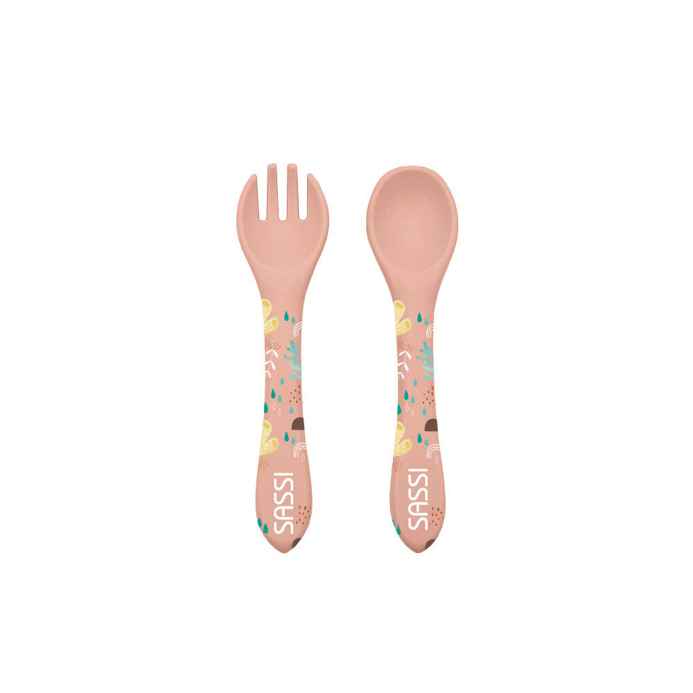 Sassi Cutlery Set Slurpy The Octopus Baby/Childrens Tableware 6m+ Silicone